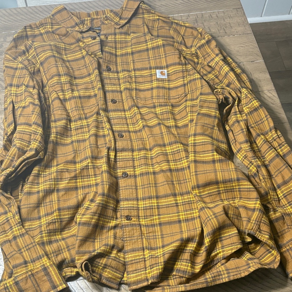 Carhartt Mustard Plaid Shirt